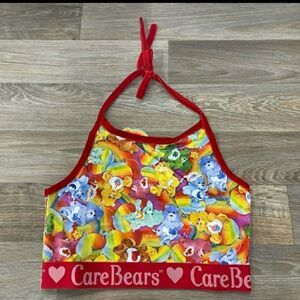 Iron Fist Lots Of Love Rainbow Care Bear Halter Top sz L 10-12 NWT